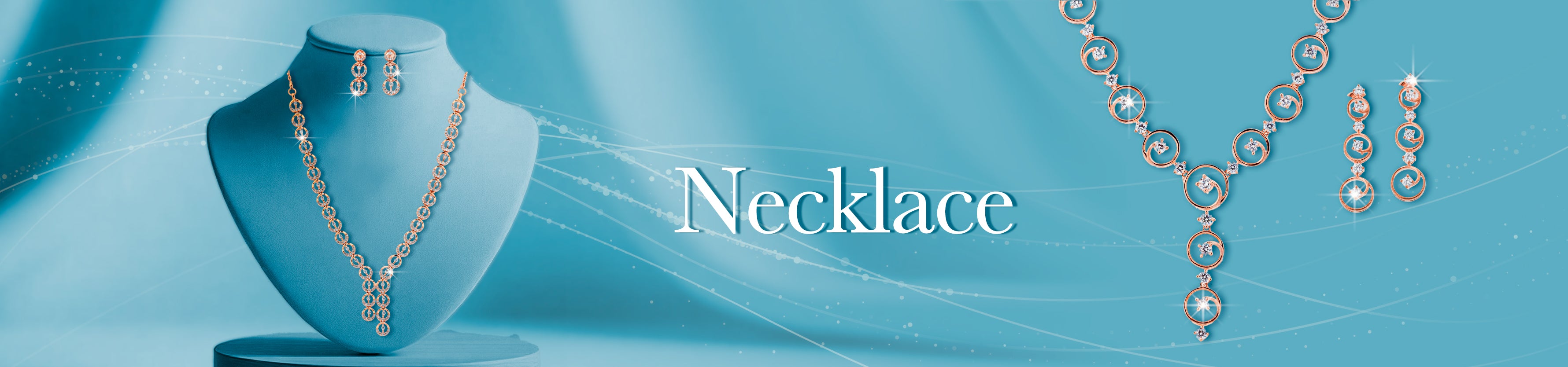 Rose gold necklace Banner Desktop