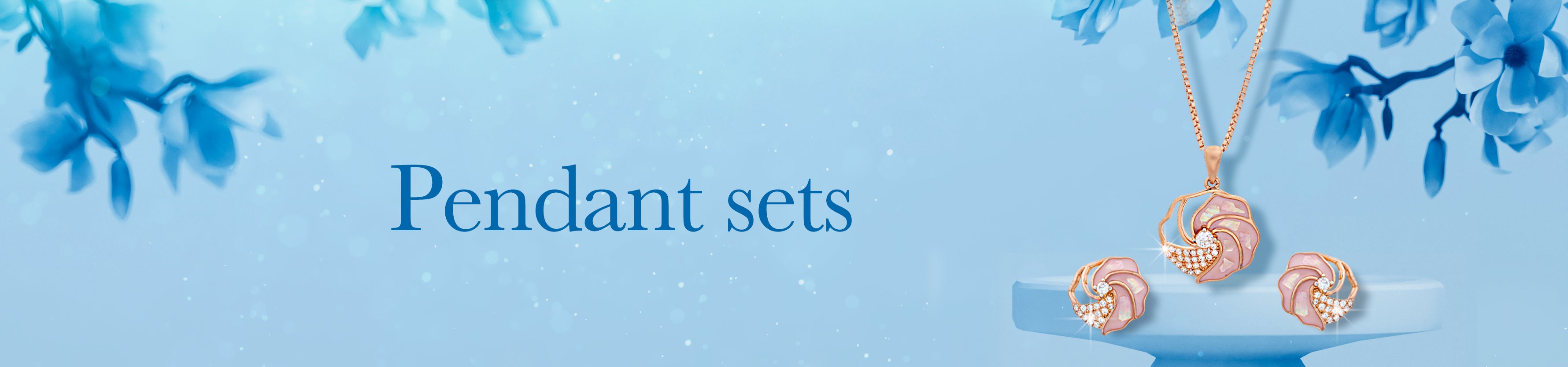 Rose silver pendant Banner Desktop