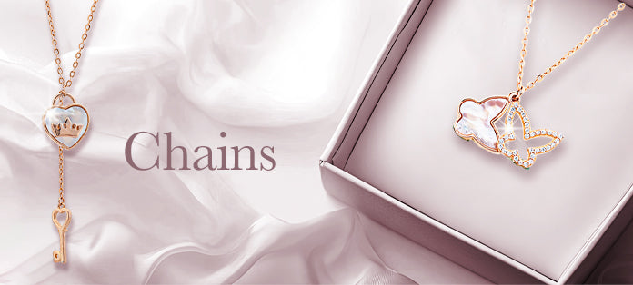 Rose Gold Plated Silver Chain Collection Banner Mobile