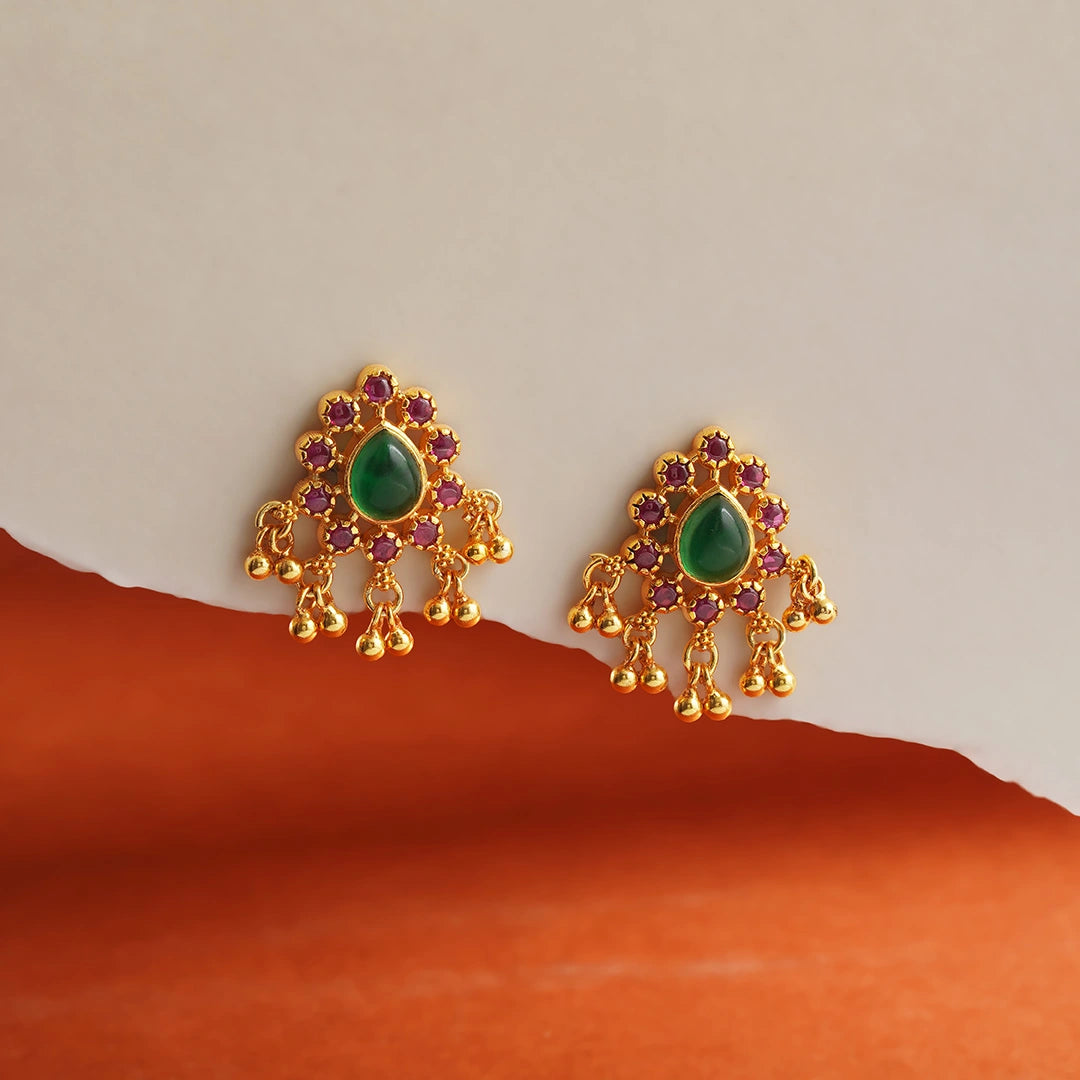 Ruby Emerald Earrings Ishna