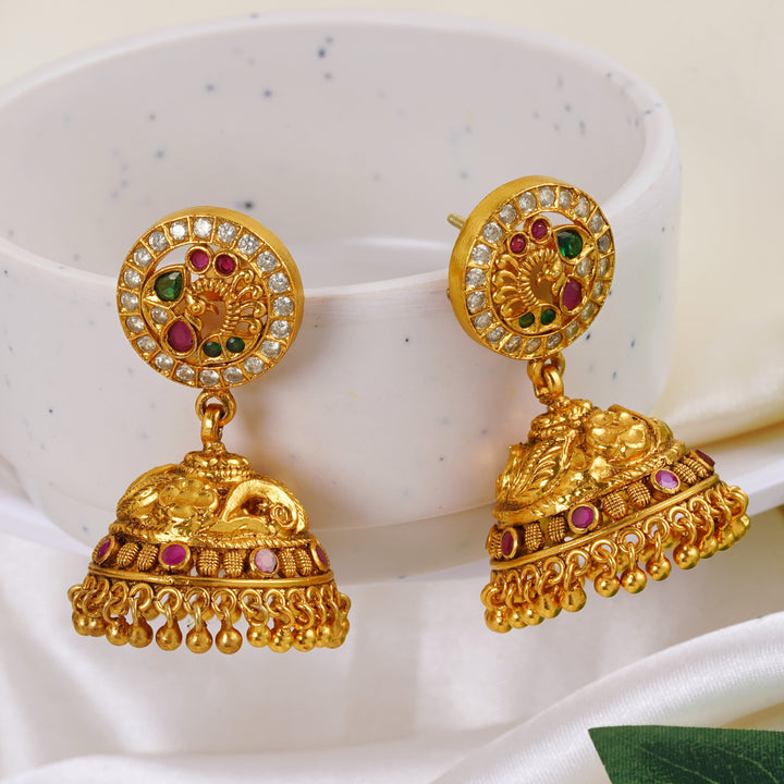 Ruby Emerald Jimikki Earrings