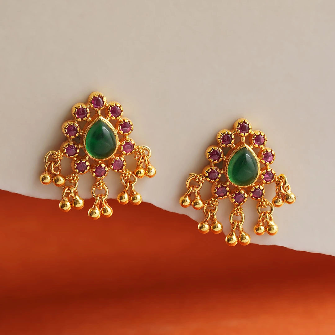 Ruby Emerald Stone Earrings Ishna