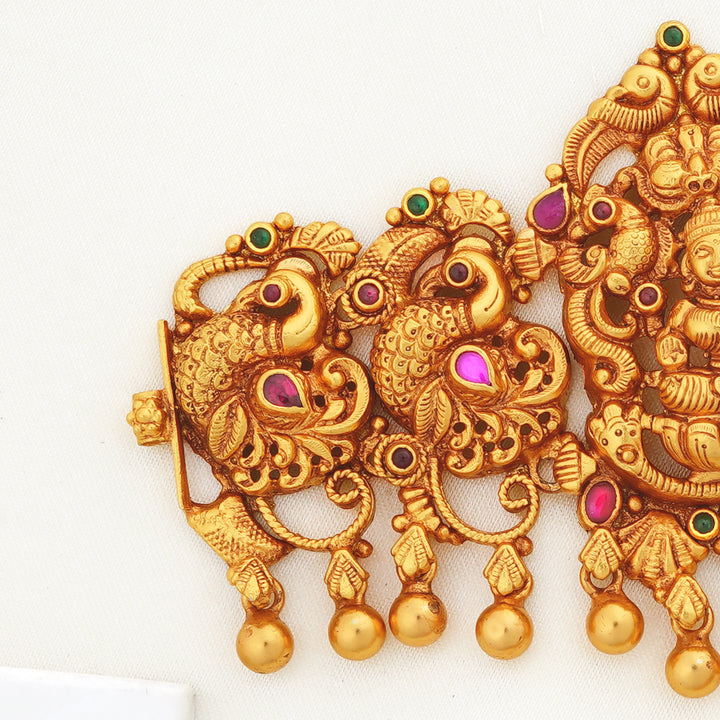 Ruby Stone Temple Jewellery Choker Necklace