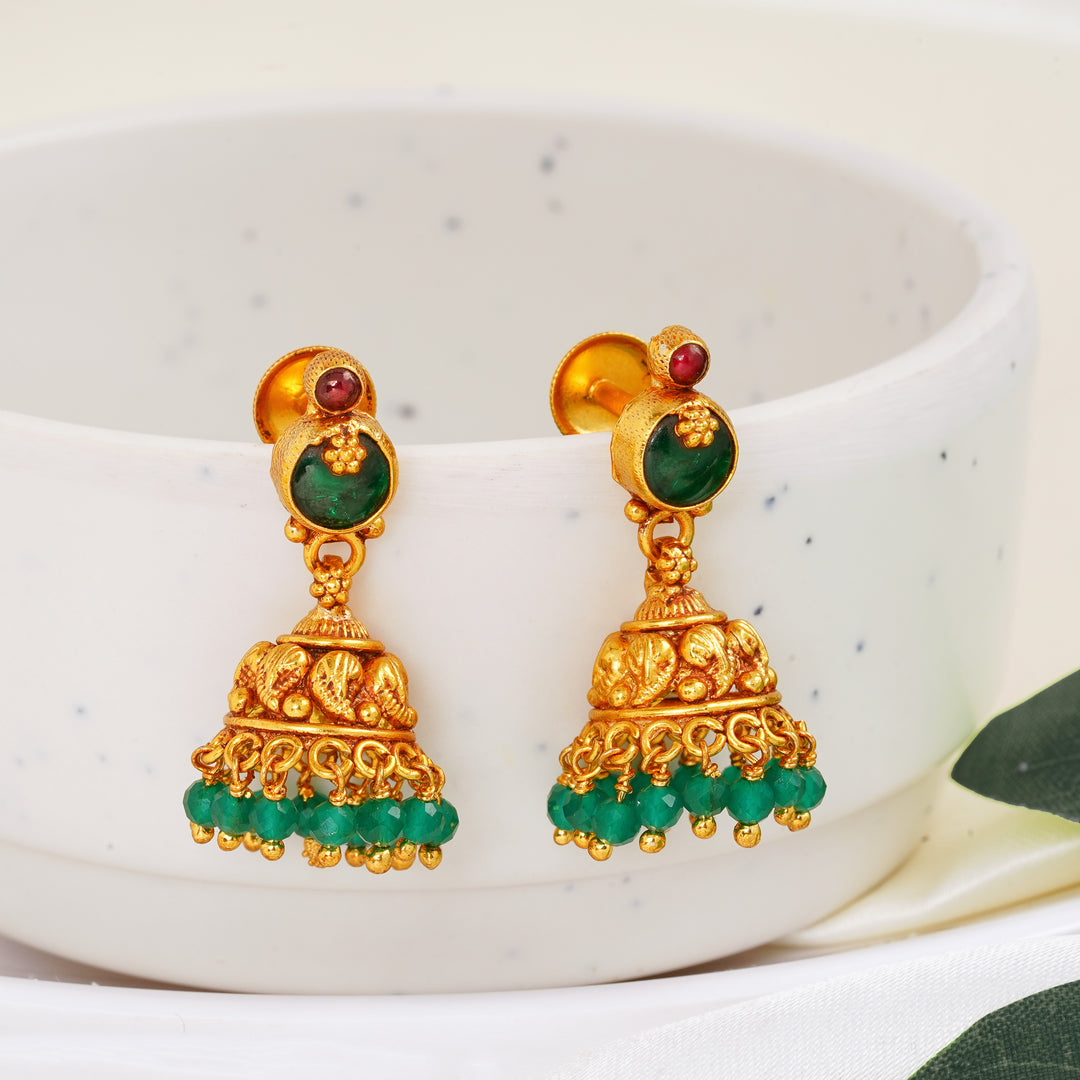 Ruby and Emerald Jimikki Earrings for Women