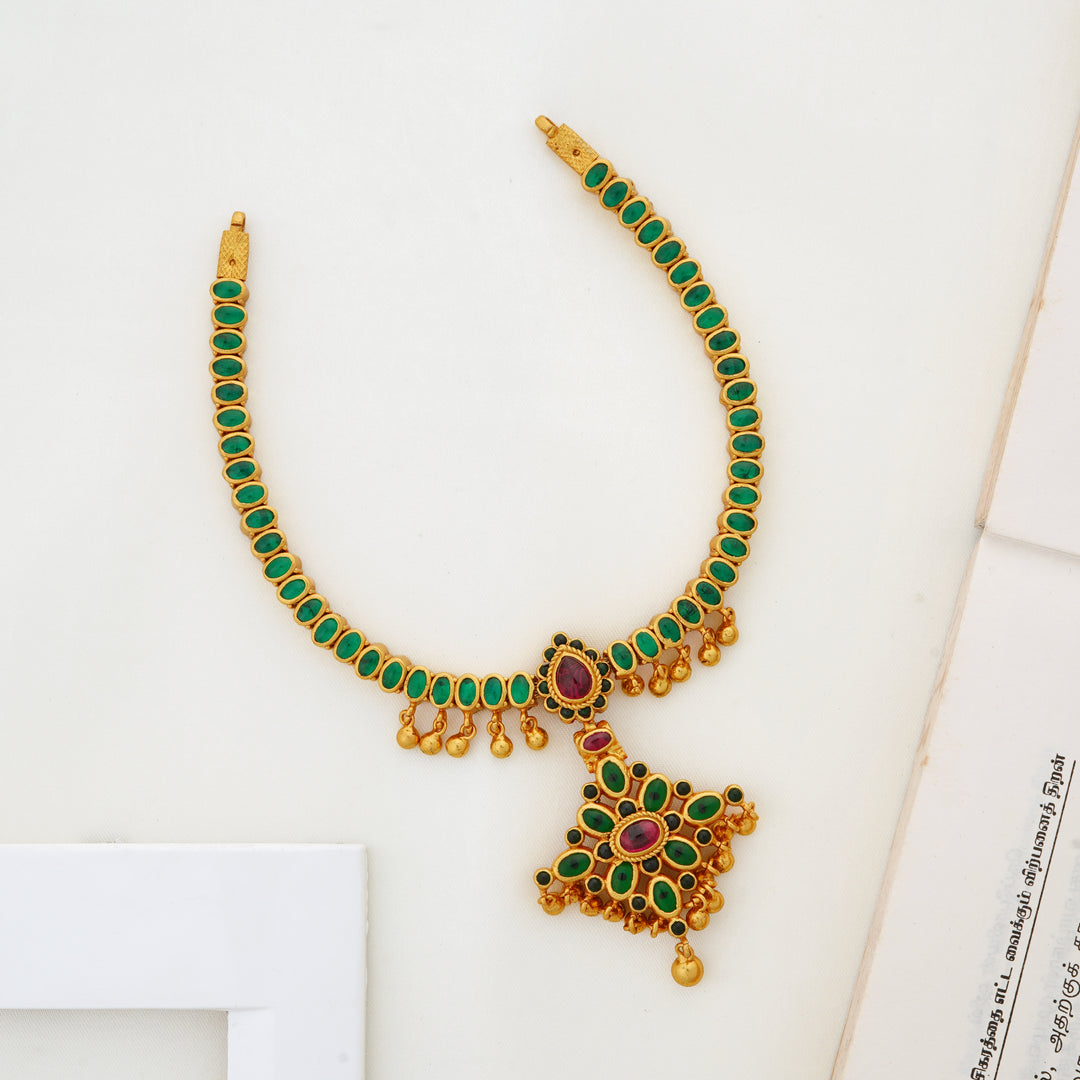 Ruby and Emerald Kemp Stone 2-in-1 Necklace – Ishna
