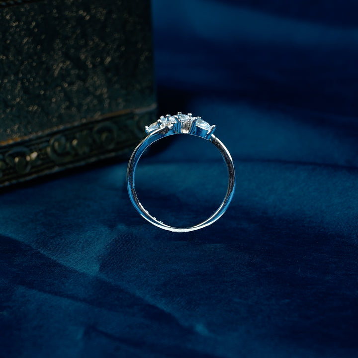Fancy white stone ring