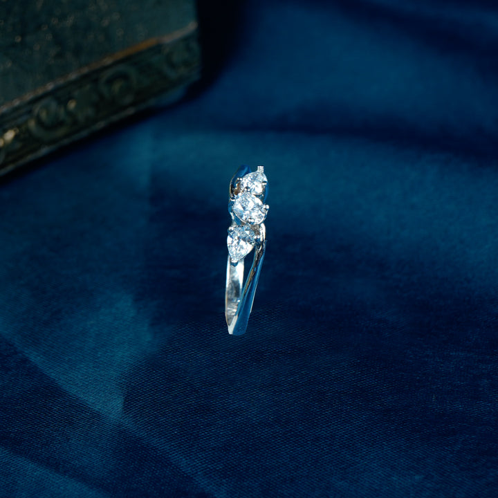 Fancy white stone ring