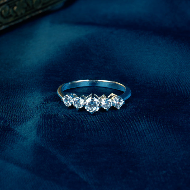 Fancy white stone ring