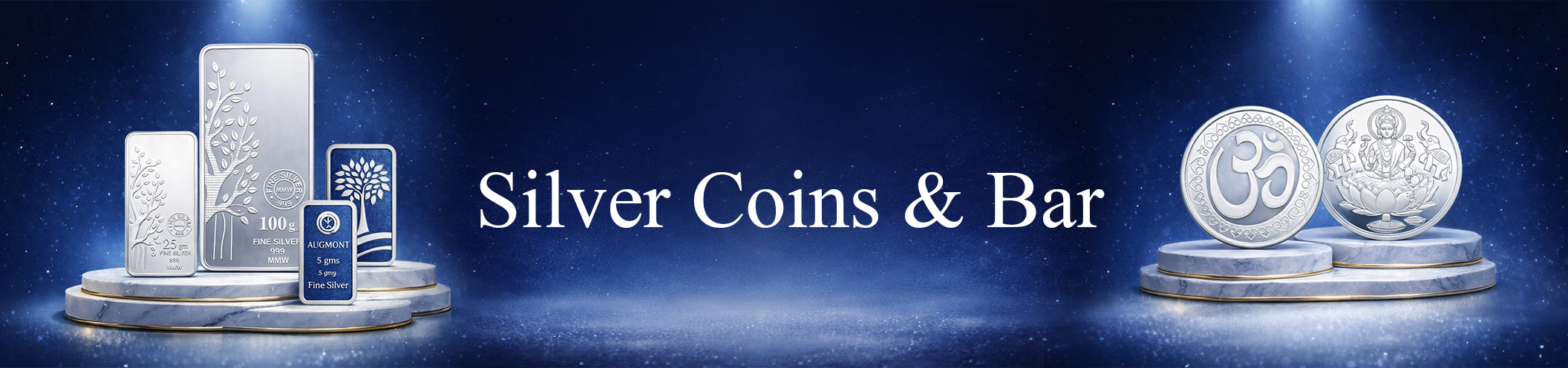 Silver Coins & Bars Banner Desktop