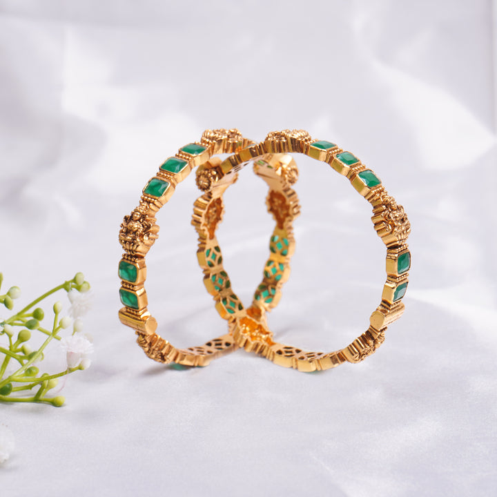 Lakshmi Emerald Bangle