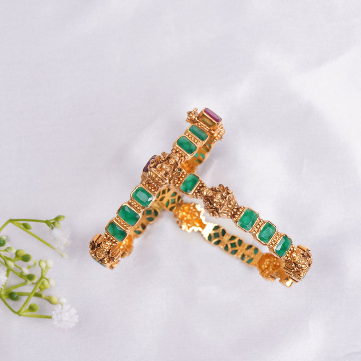 Lakshmi Emerald Bangle