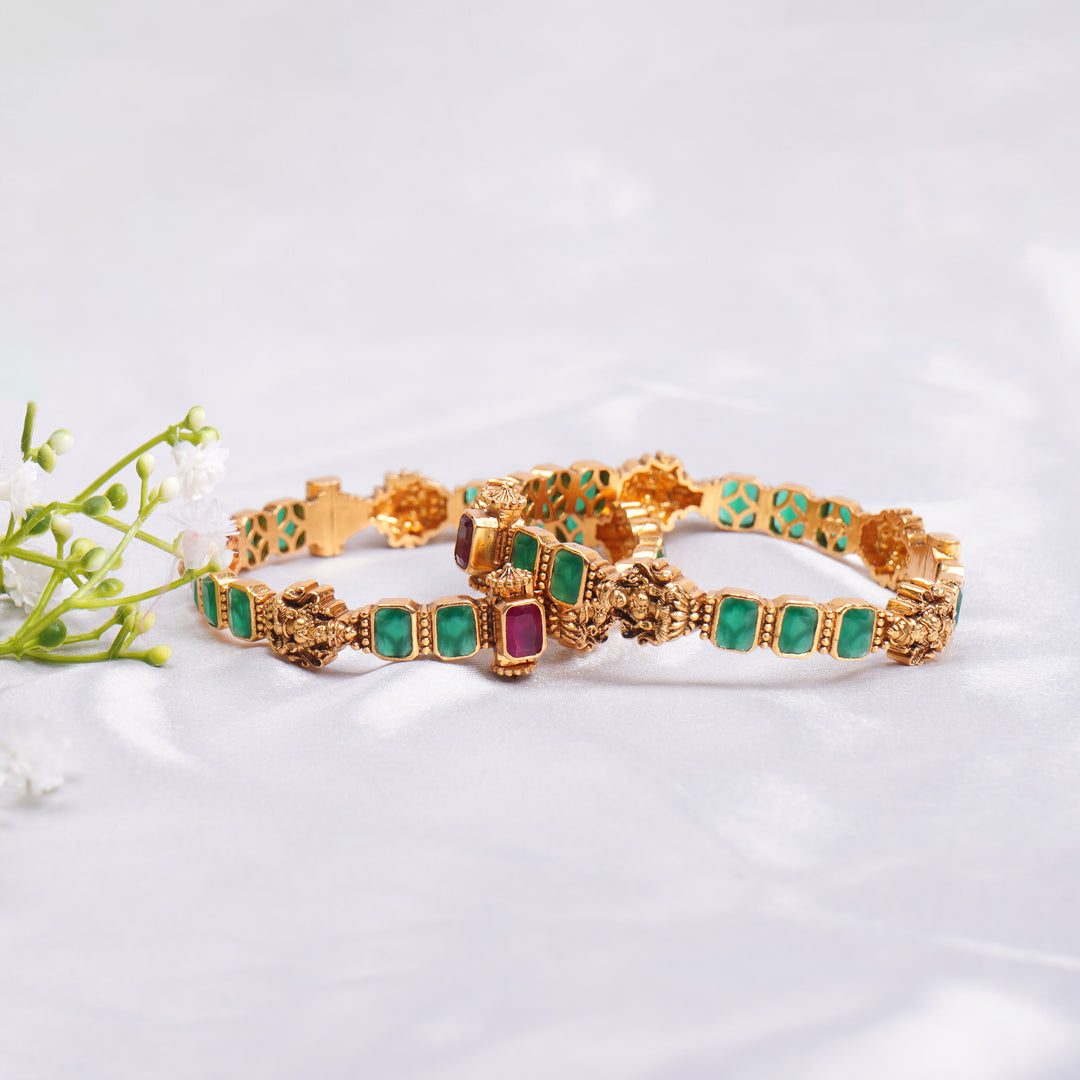 Lakshmi Emerald Bangle