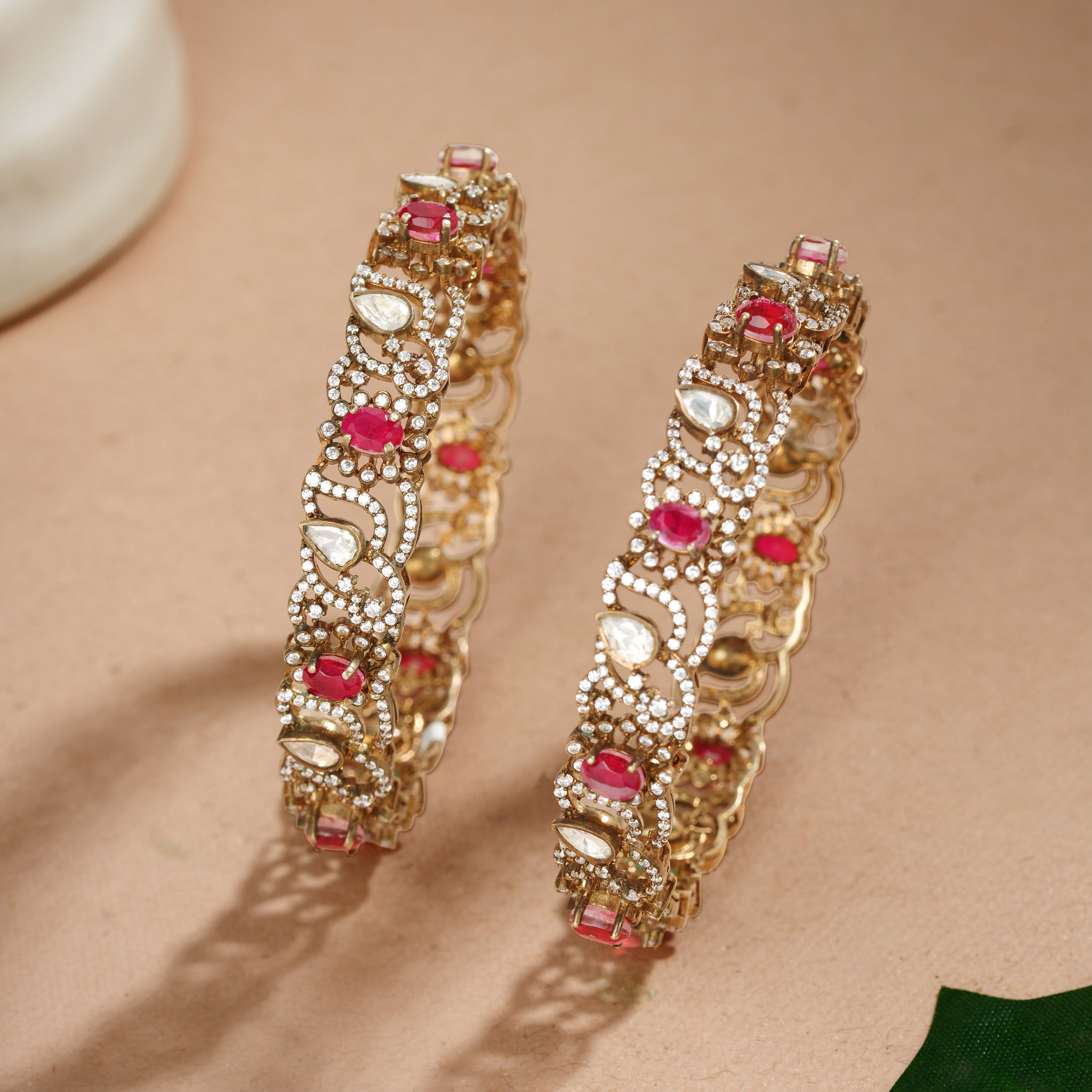 Victorian Red stone Bangle
