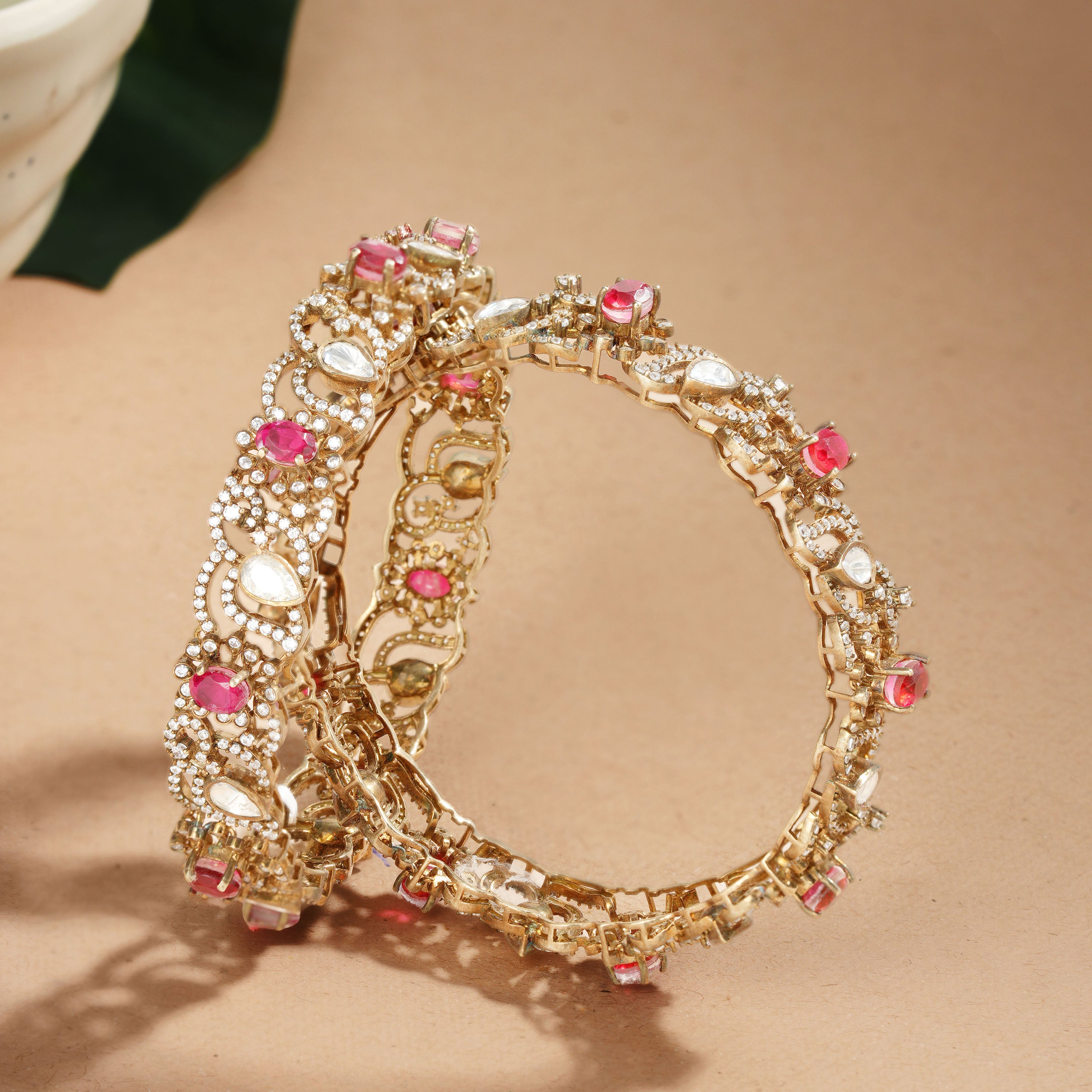 Victorian Red stone Bangle