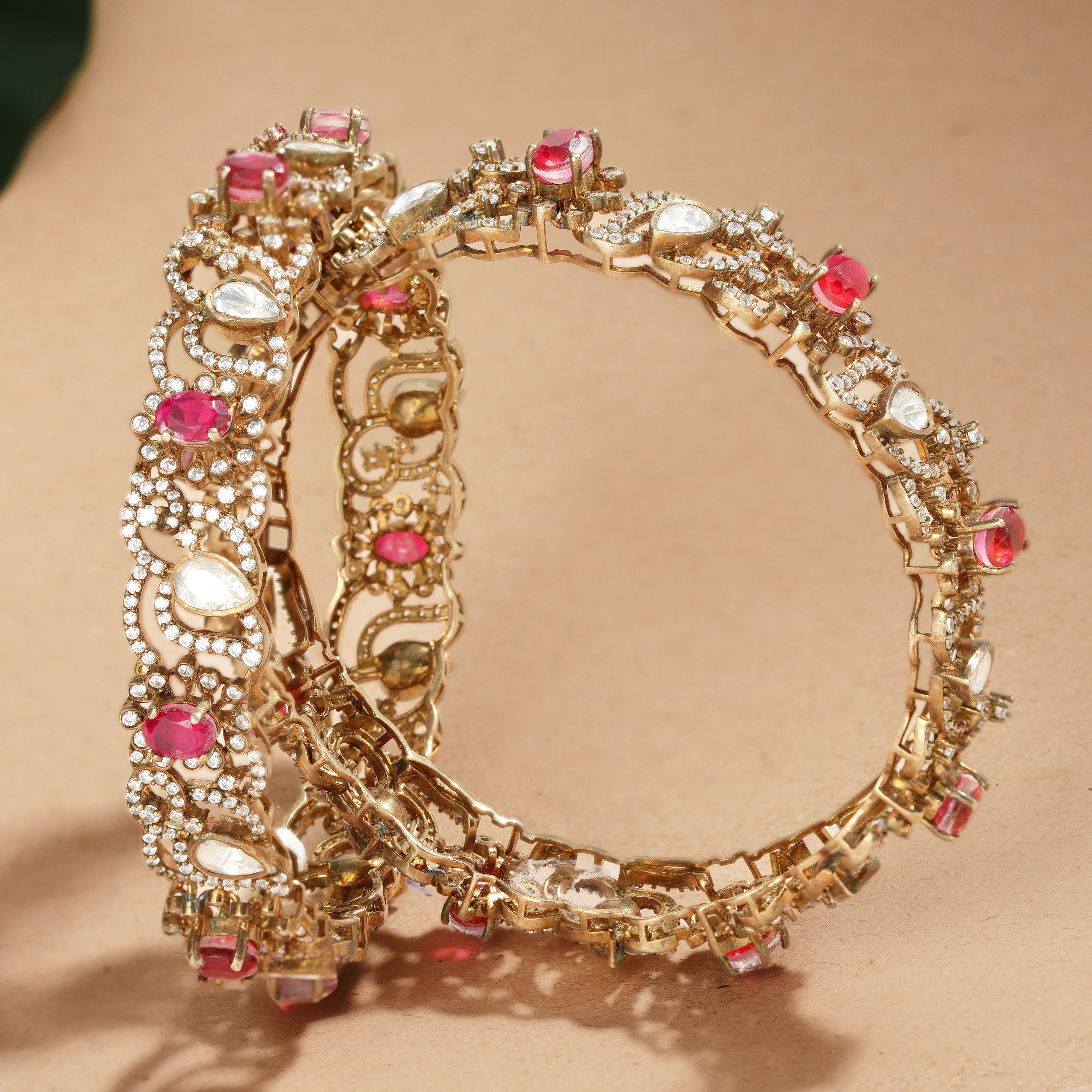 Victorian Red stone Bangle