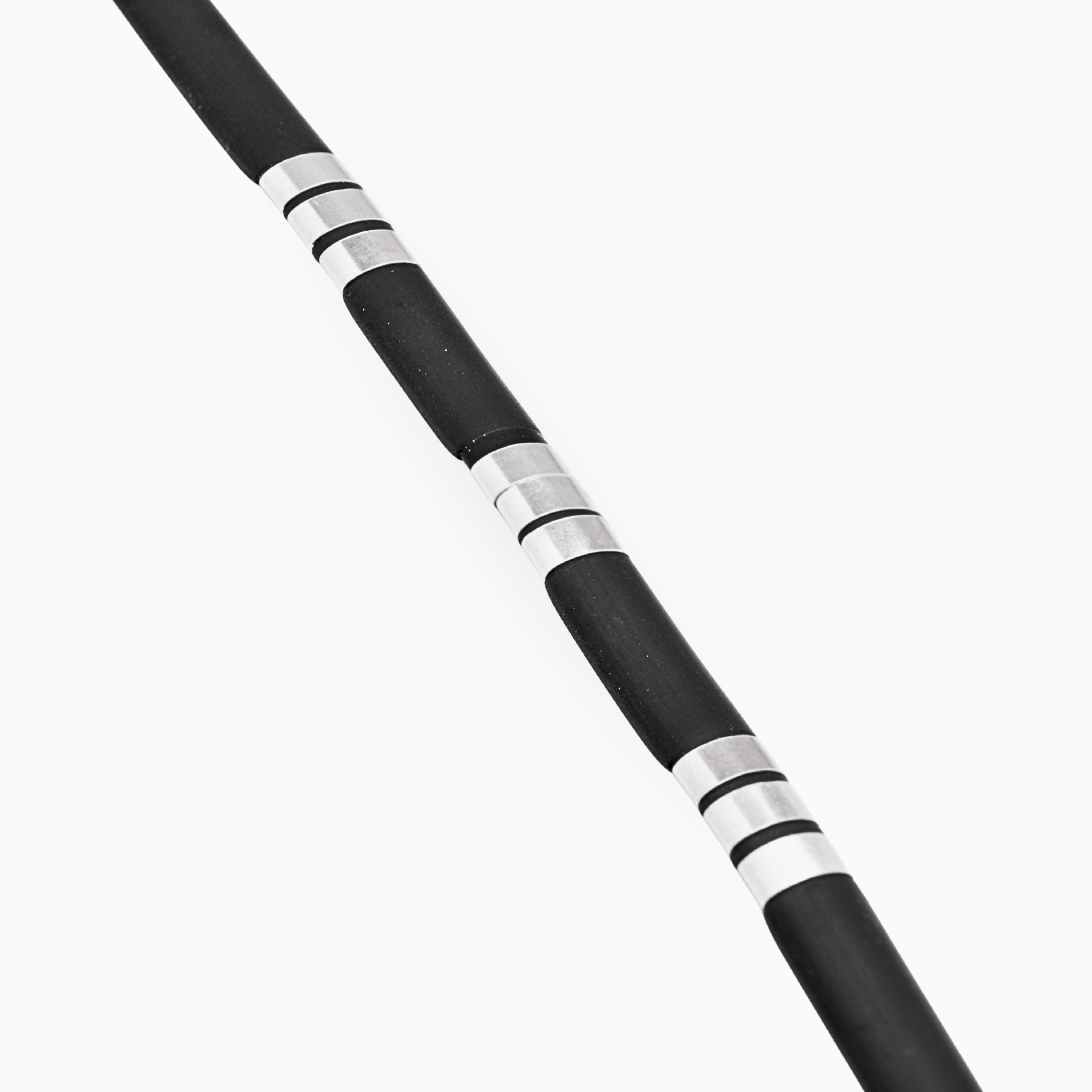 Men’s Black Rubber Bracelet with Silver Accents