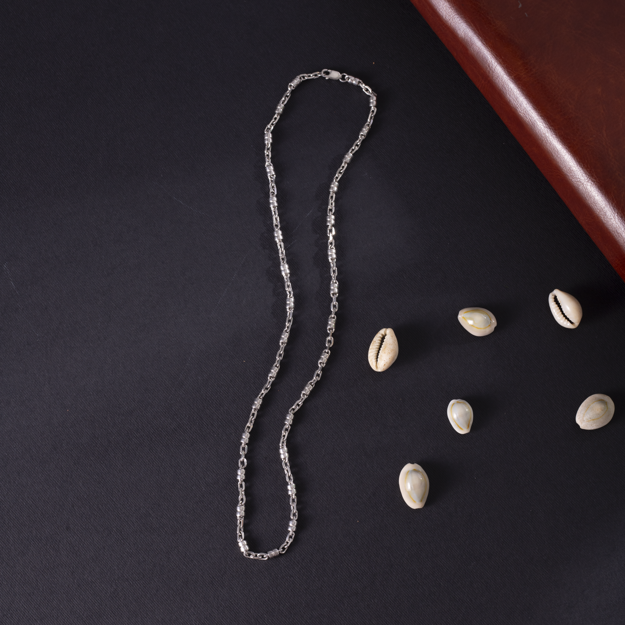 Barrel Link Sterling Silver Chain