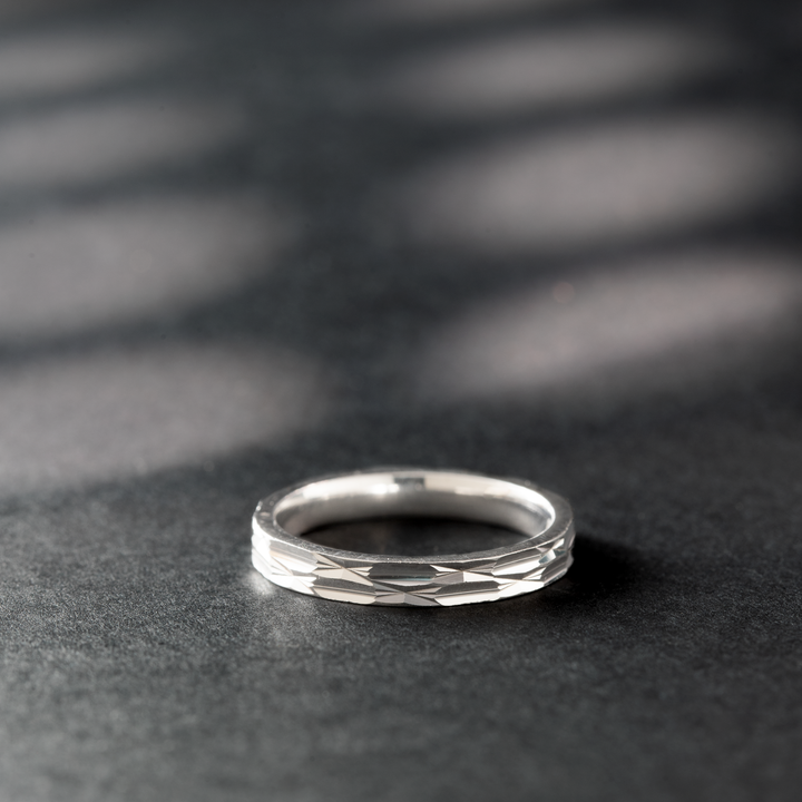 Textured Sterling Silver Band Ring