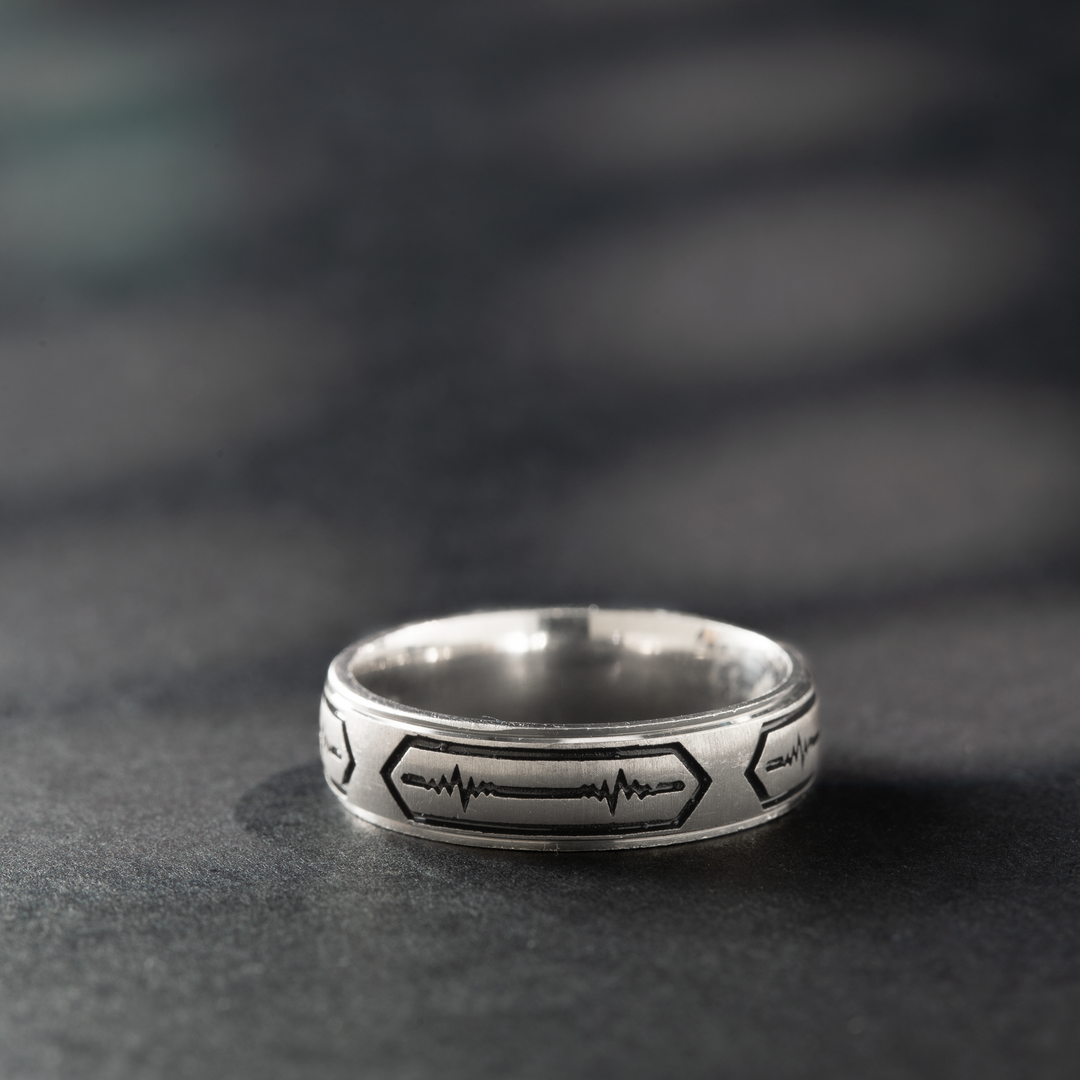 Sterling Silver Heartbeat Ring