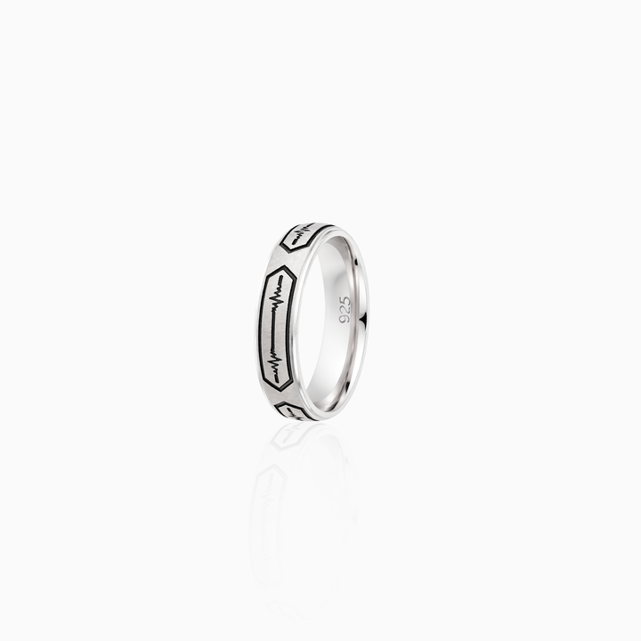 Sterling Silver Heartbeat Ring