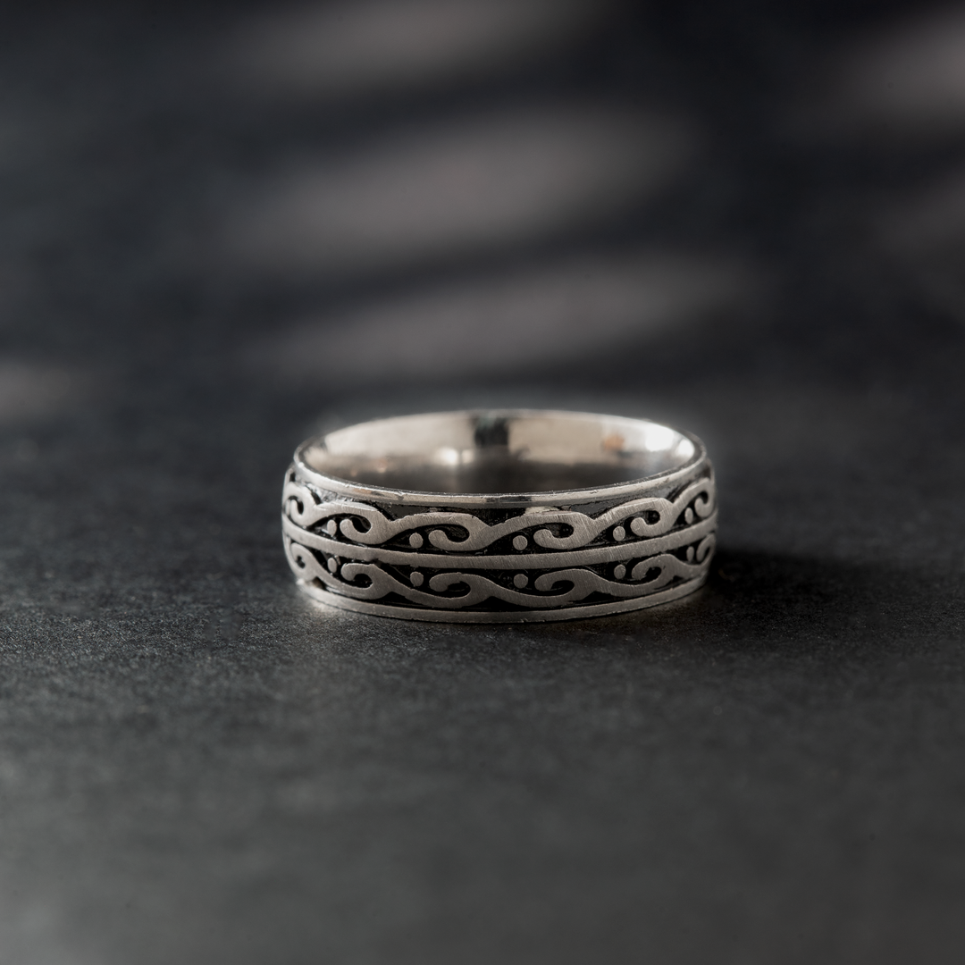 Ornate Spinner-Style Sterling Silver Ring