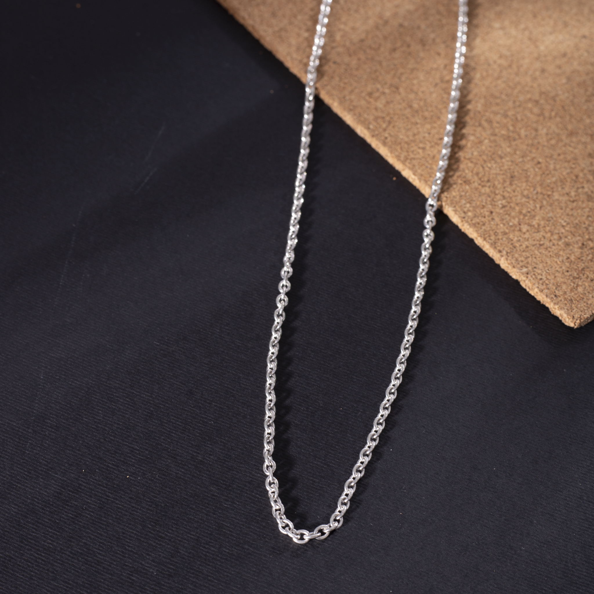 Classic Round Link Sterling Silver Chain