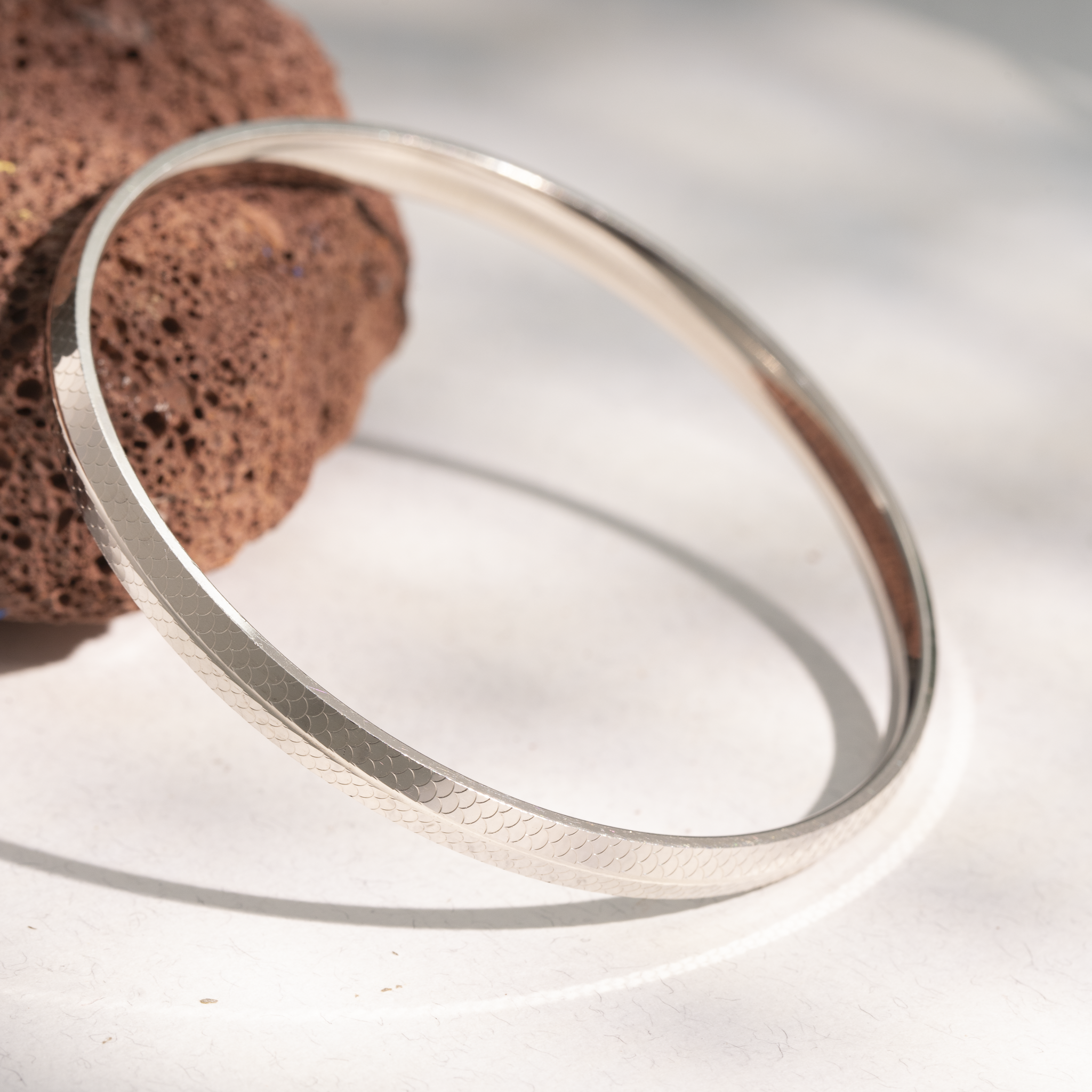 Hammered Texture Sterling Silver Gada