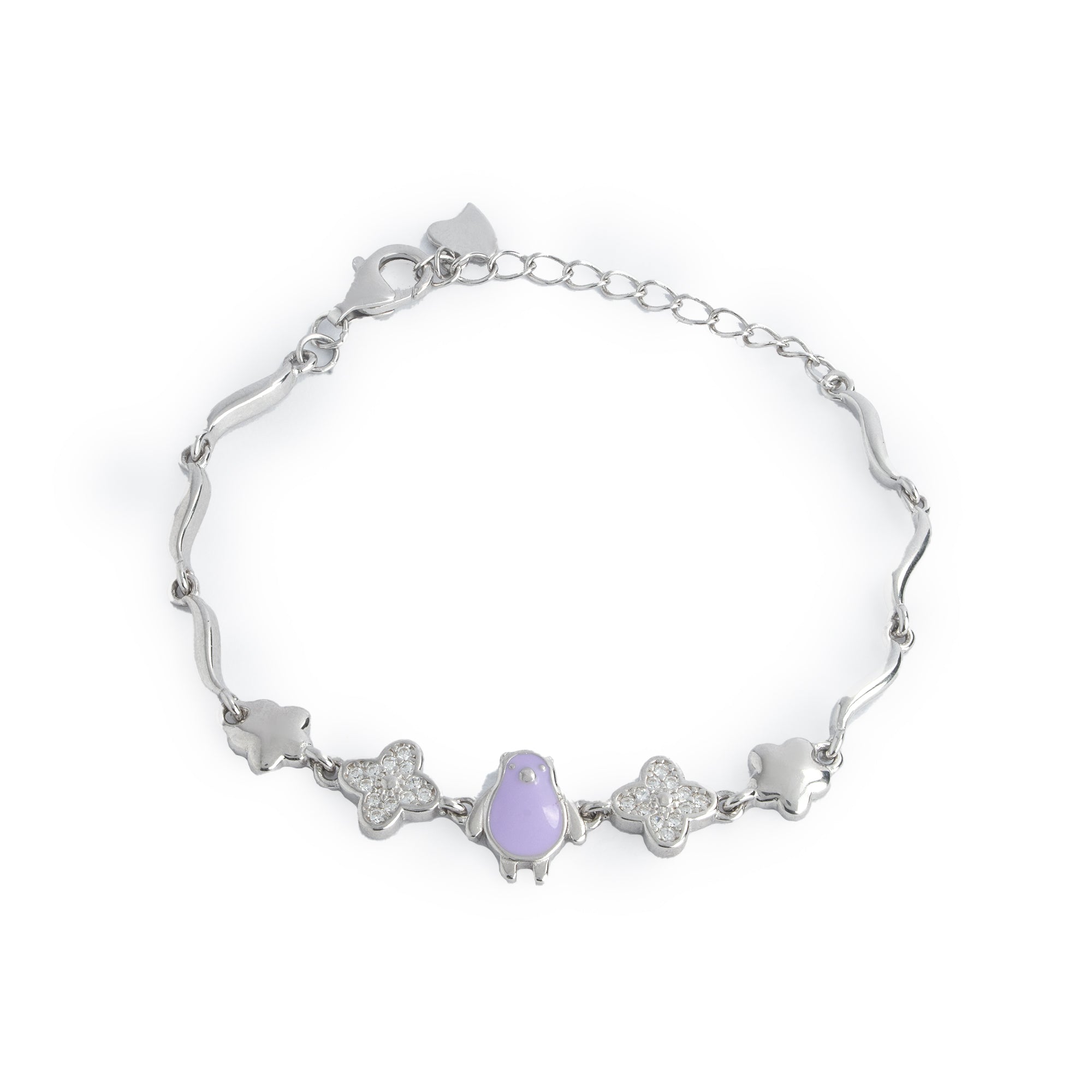 92.5 Sterling Silver Penguin Bracelet