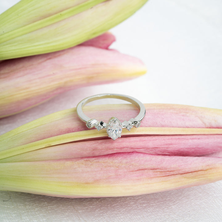 Oval-Cut Moissanite Ring