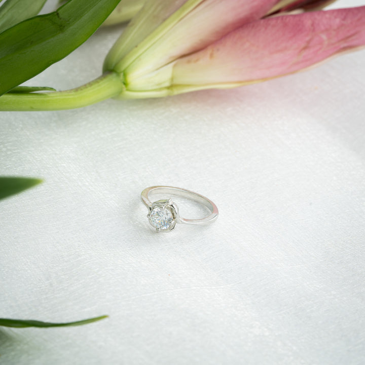 Moissanite Cushion-Cut Solitaire Ring