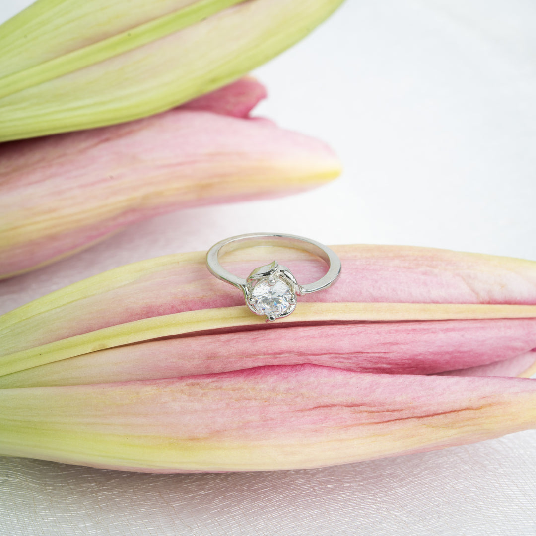 Moissanite Cushion-Cut Solitaire Ring