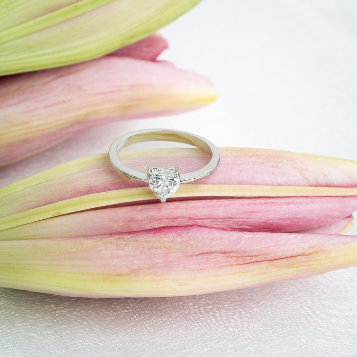 Heart-Shaped Solitaire Ring