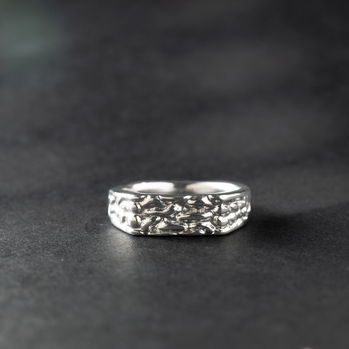 Textured Sterling Silver Band Ring