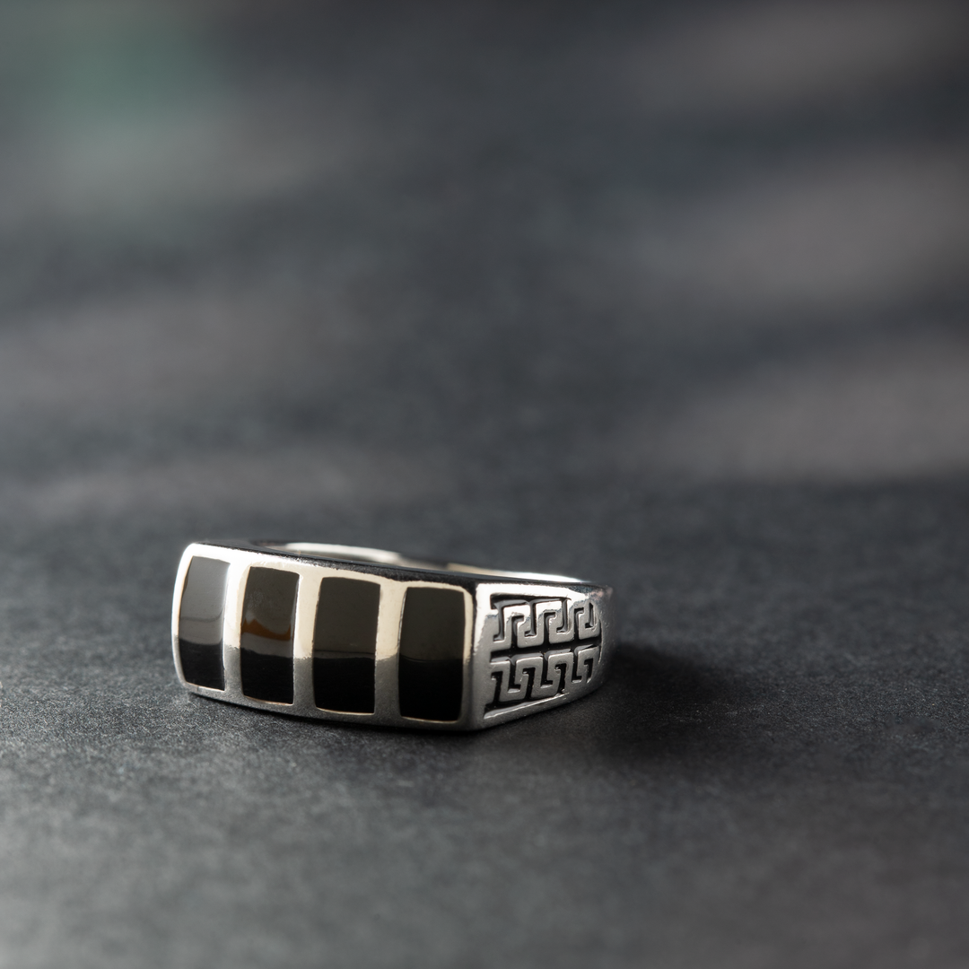 Black Jade Men’s Band Ring