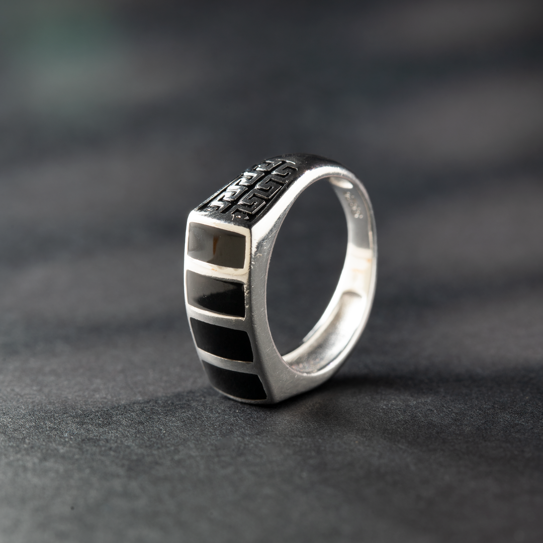 Black Jade Men’s Band Ring