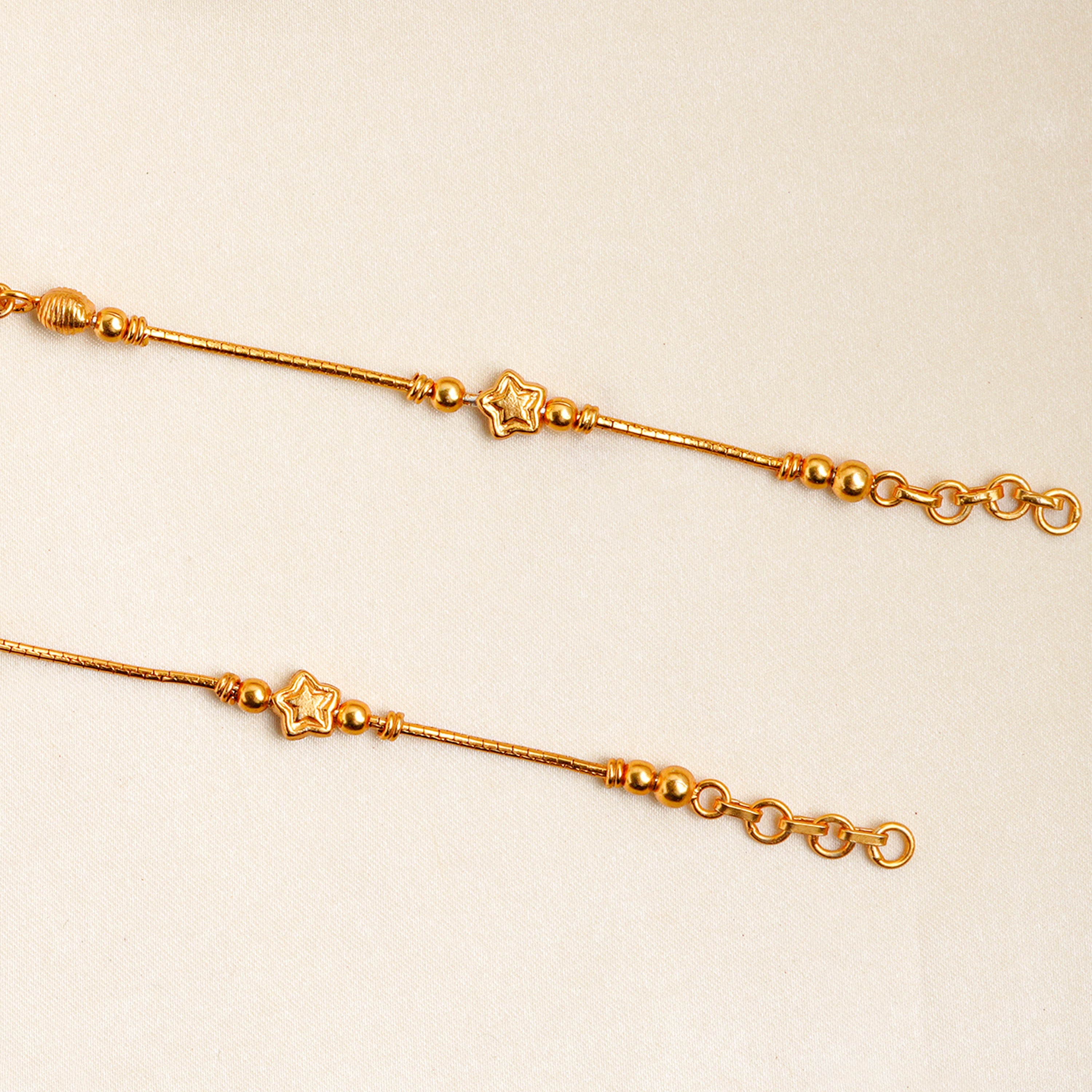 Gold-Plated Ruby Stone Payal