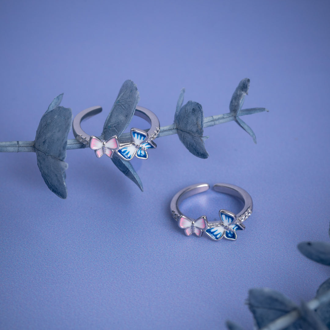 Fancy Dual Butterfly Toe Ring