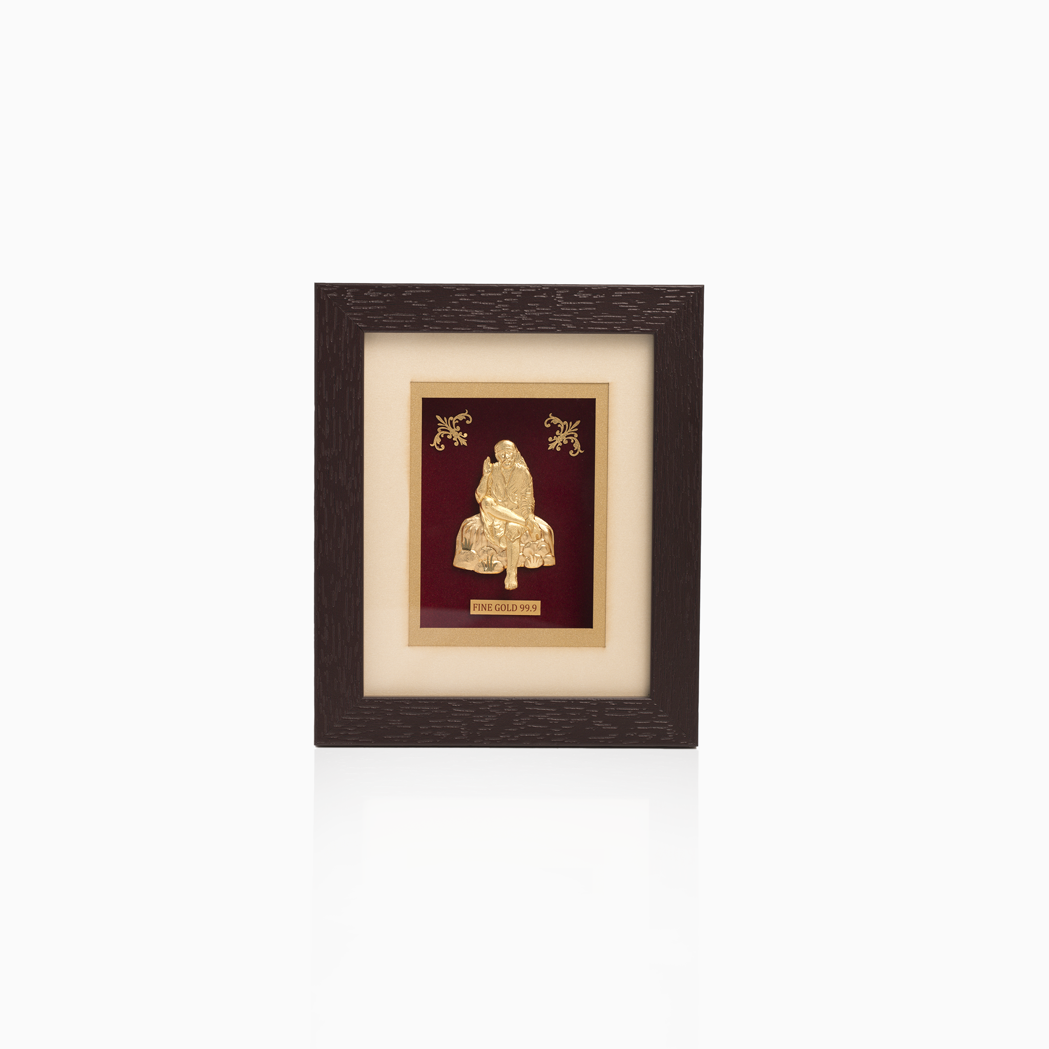 Sai Baba gold plated photo frame