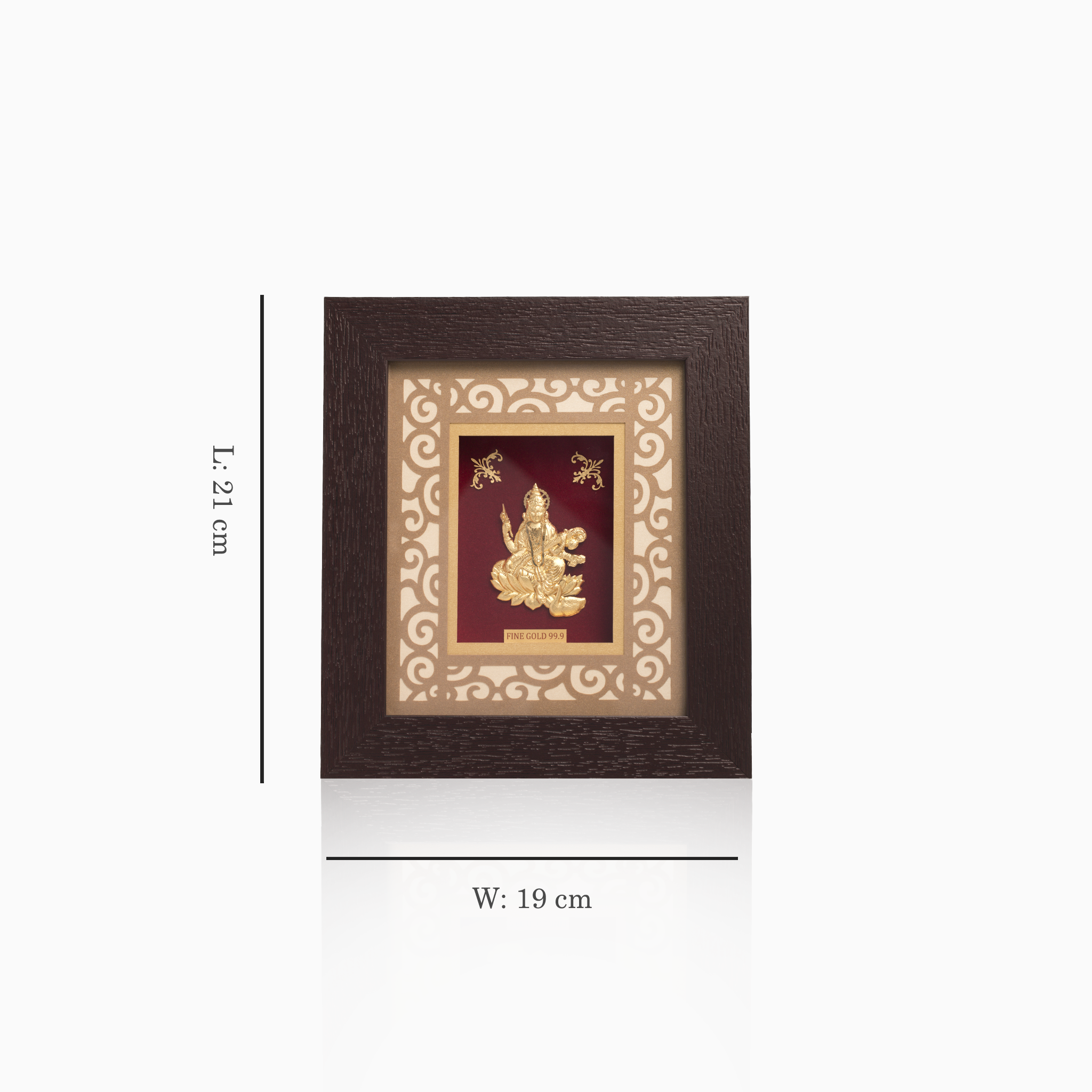 Saraswati religious gift gold frame