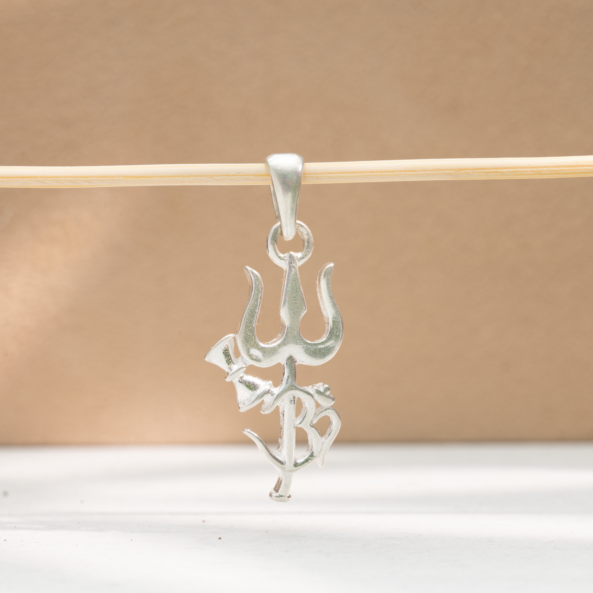 Shiva Trishul silver pendant jewellery