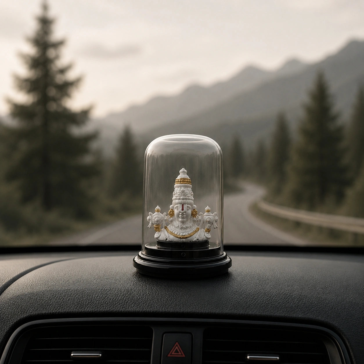 Silver Balaji Idol for Car Dashboard Ishna