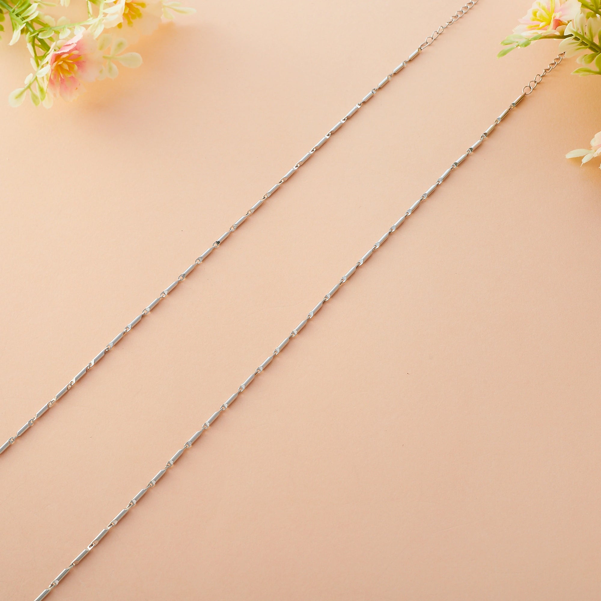 Silver Bar Anklet Ishna