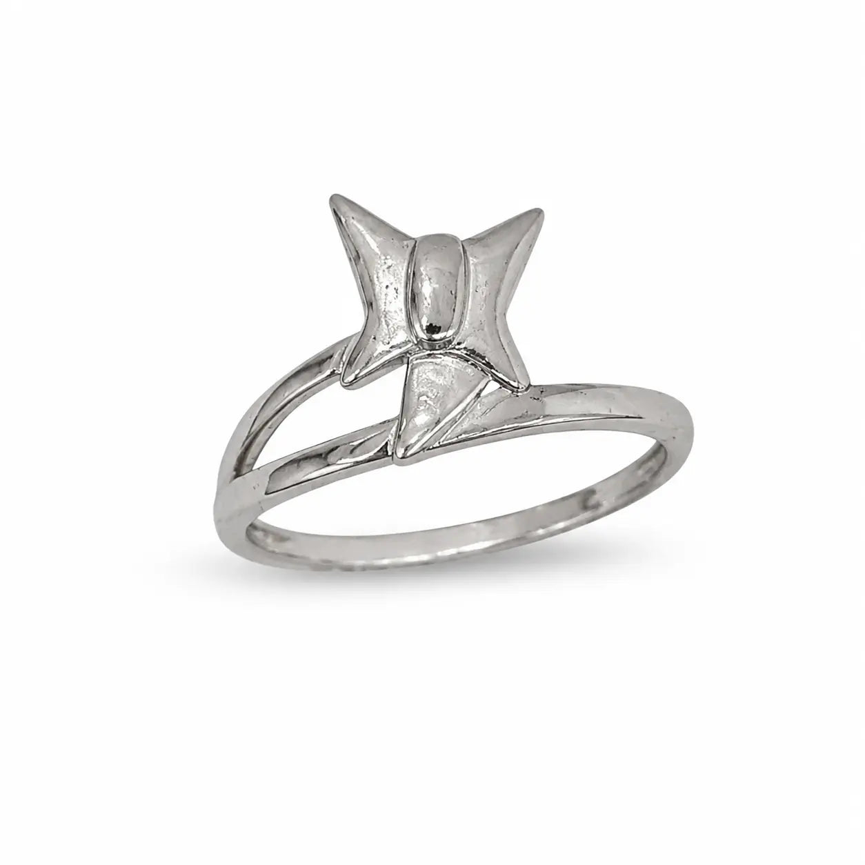 Silver Bow Charm Ring Ishna