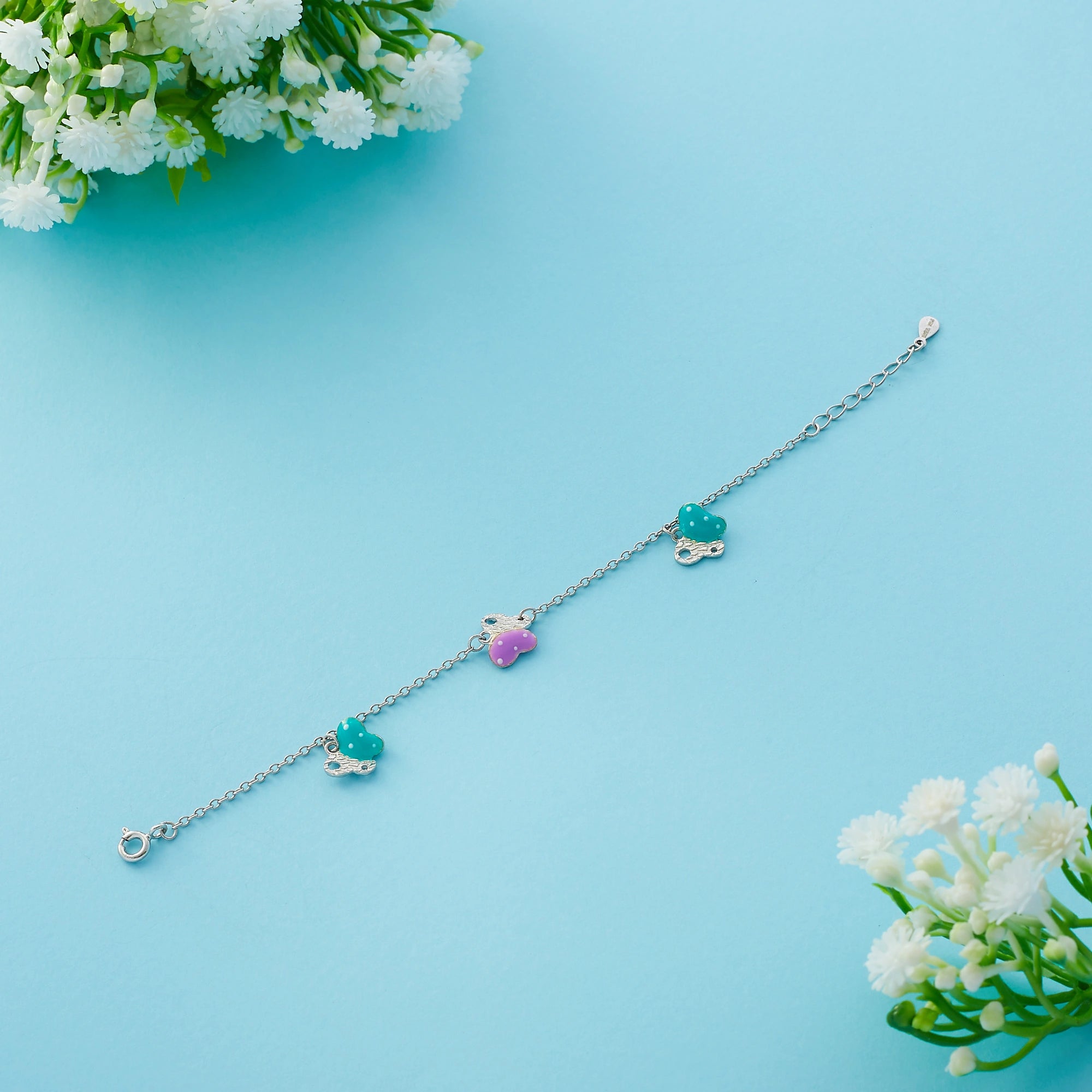 Silver Butterfly Motif Bracelet Ishna