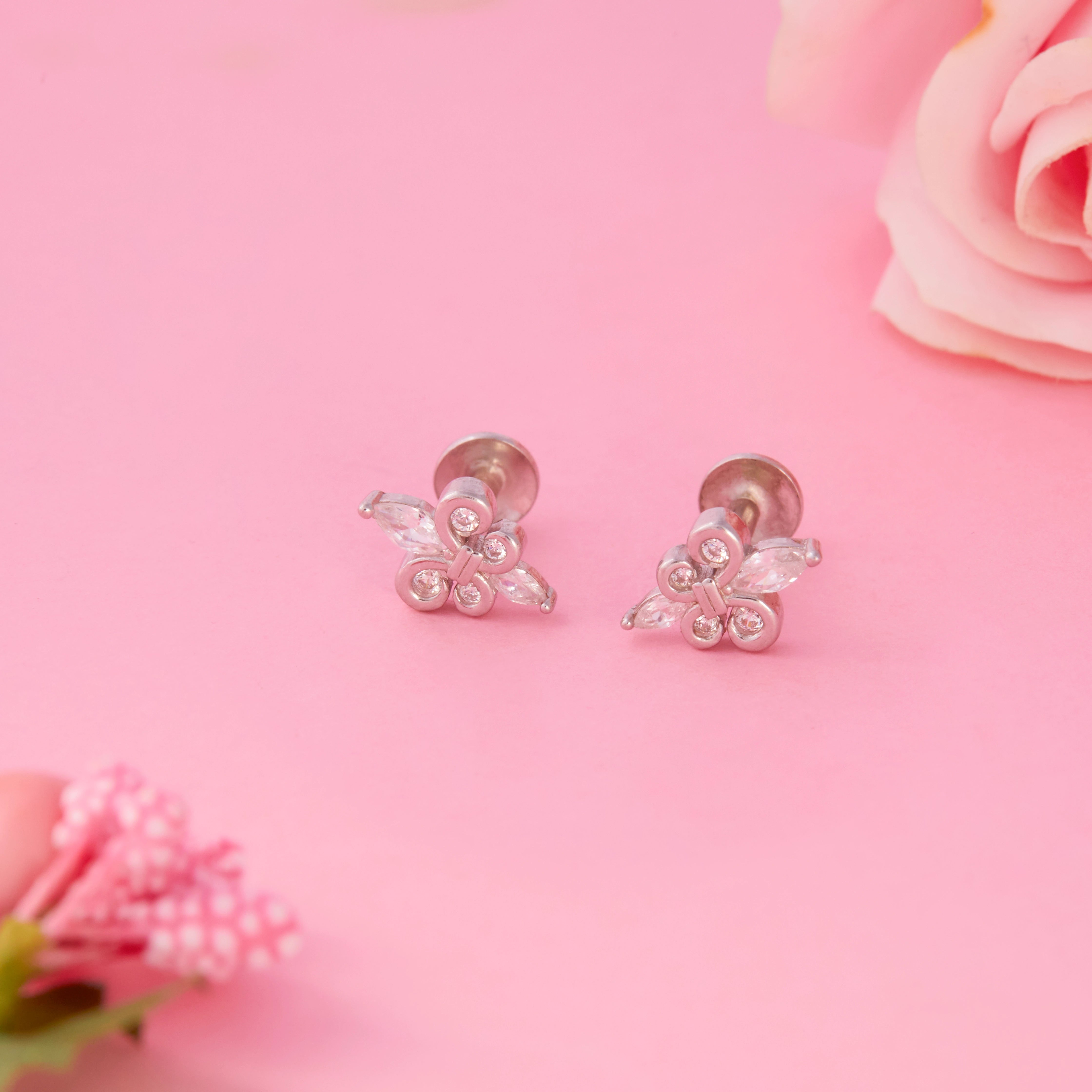  Silver Clover Earrings Ishna 