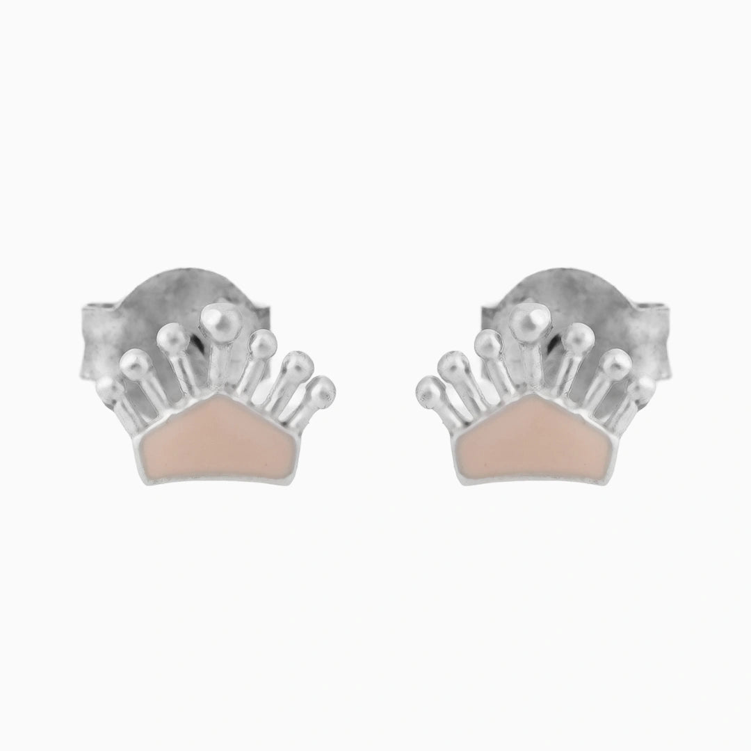 Silver Crown Kids Earrings Ishna