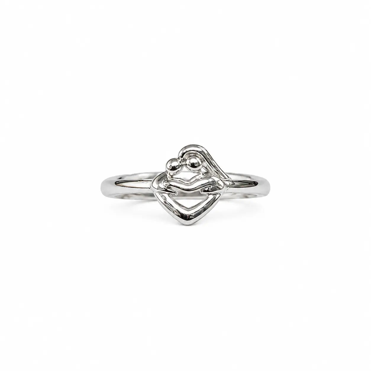 Silver Heart Love Ring Ishna