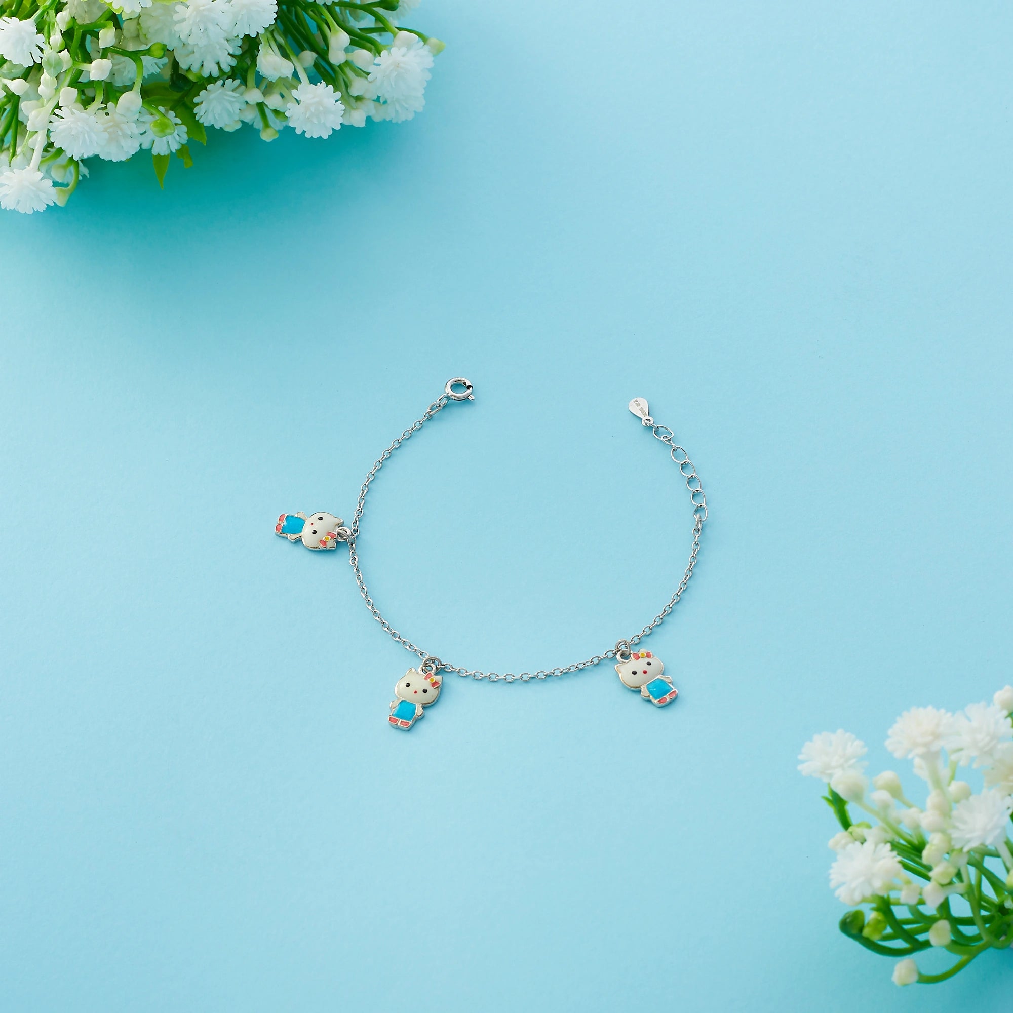 Silver Hello Kitty Charm Bracelet Ishna