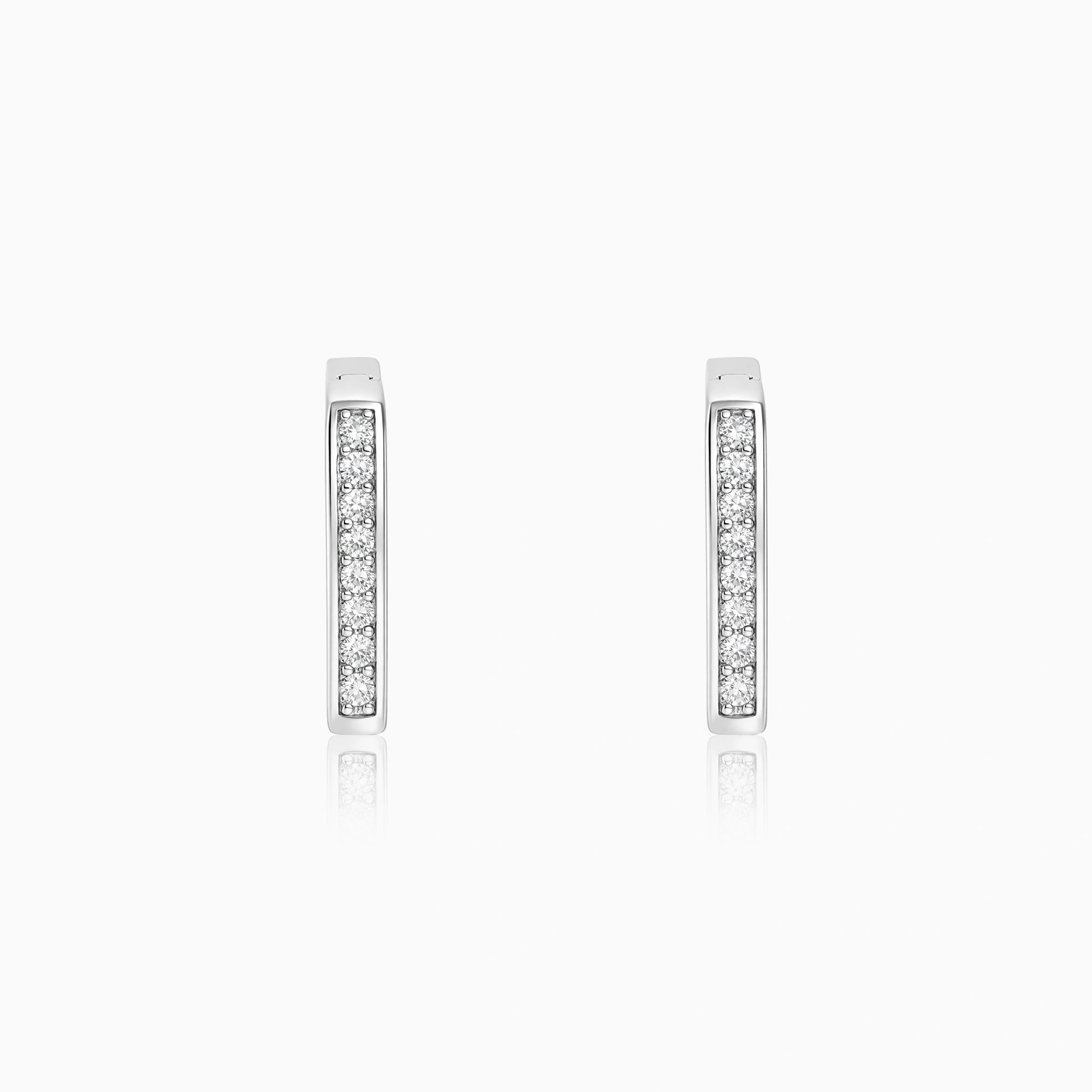 Silver Huggie Hoops Earrings Ishna
