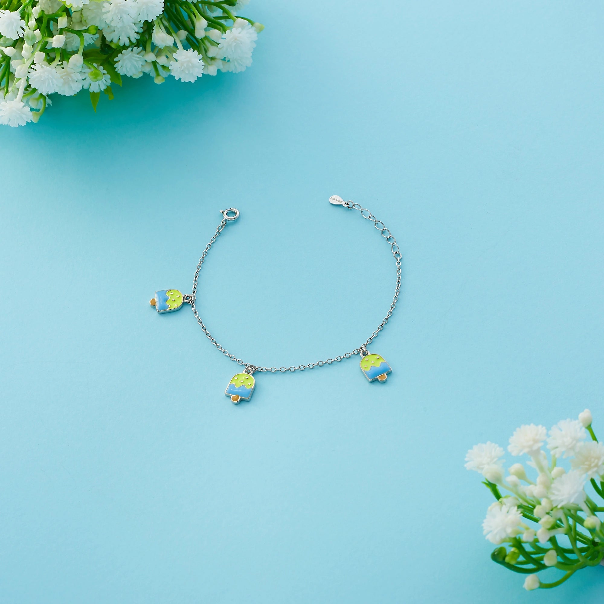 Silver Ice Cream Charm Bracelet Ishna